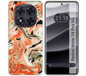 Tumundosmartphone Funda Silicona para Xiaomi Redmi Note 14 Pro 5G diseño Mármol 12 Dibujos