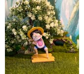 15cm Animation One Piece Luffy Figures Sanji Monkey D Luffy Roronoa Zoro Action Figure The Hungry Trio PVC Anime Model Toys