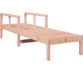 vidaXL Tumbona de madera maciza 199,5x62x55 cm Pino natural, Blanco, Douglas natural Sillas de Exterior Ideal para jardín, playa, piscina, terraza Tumbona Piscina Tumbonas Playa Tumbonas Jardín Exterior