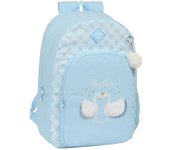 SAFTA MOCHILA ADAPTABLE CARRO GLOWLAB CISNES 30x46x14cm