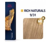 Tinte Koleston Perfect Me+ Rich Naturals 9/31 Rubio Muy Claro Dorado Ceniza 60 ml. Wella