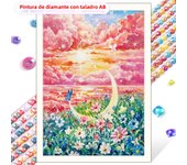 AB Diamond Painting Flower Tulip Diamond Mosaic Embroidery Cross Stitch DIY Beautiful Landscape Home Decoration Gift New Product