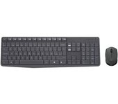 Teclado + mouse logitech mk235 wireless inalambrico resistente a salpicaduras