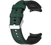 Silicone+Leather Strap For Samsung Galaxy Watch 6 5 Pro 40mm 44mm Band Watch6 4 Classic 47 43mm 46mm Replacement Correa Bracelet