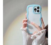 Transparent Cute Curly Wave Phone Case for iPhone 15 Pro Max 14 13 12 11 XS X XR Shockproof Clear Soft Aesthetic Cover