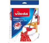 Cabezal de Repuesto Vileda Turbo 2in1 Easywring&clean para Fregona - Microfibra con Fibras Eléctricas - Juegos Vileda Turbo - Suelos Sensibles - Paquete de 1