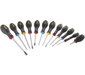 Stanley Juego de destornilladores FATMAX® de 12 Piezas Plana/Pozidrive/ Phillips