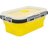1 PCS Silicone Folding Lunch Box Food Grade Square Portable Microwave Oven Lunch Box Outdoor Travel Picnic Preservation Box