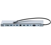 Adaptador USB-C 12 en 1 XO con HDMI, VGA, RJ-45, USB-A, USB-C y Lectores de Tarjetas
