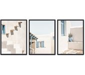 Set de 3 cuadros calidad premium con marco de madera - 30x40 cm o 50x70 cm - POSTER LAB