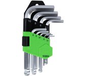 JBM 53954 SET DE 9 LLAVES ALLEN CORTAS CON PUNTA REDONDA