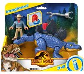 Mattel Figura Jurassic World Stegosaurus con Dr. Grant