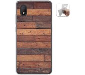 Tumundosmartphone Funda Gel Tpu para Alcatel 1B 2020 diseño Madera 03 Dibujos