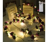 250cm Rose Artificial Silk Flowers Garland Wedding Home indoor outdoor wall Decoration Rose Flowers Fake Vines Plant Arrangement