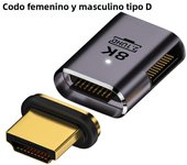 HDMI-Compatible Magnetic Connector Male To Female 8K HDMI-Compatible 2.1 Magnetic Adapter 8K/60Hz 4K/120Hz for Xiaomi TV Box PS5