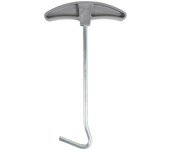 Extractor de clavija de tienda/accesorio de camping esencial/ligero y portátil, Plata