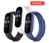 3Pcs Watchband For Mi Band 7 6 4 5 3 Bracelet Xiaomi Mi Band Strap Silicone Sport Replacement Wristband Smartwatch Accessories