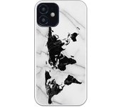 Funda compatible con iPhone 12 Mini - Be Unique Funda Gel mármol mapa negro
