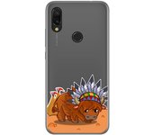 Tumundosmartphone Funda Gel Transparente para Xiaomi Redmi 7 diseño Bufalo Dibujos