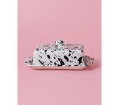 Mantequillera de Cerámica Grande Artesanal - Plato para Mantequilla - Diseño Rústico Hecho a Mano - Cerámica Española - Plato Decoración de Cocina - Blanco con motas Negras Diseño Vintage GALAXY - Alfar Tierra Cocida
