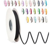 Cinta de raso para globos de 3 mm, gruesa, 91 m, rollo de cinta de raso para tartas, para manualidades, embalaje de regalos