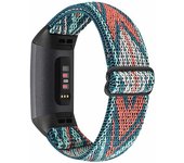 Elastic Strap Loop for Fitbit Charge 3/4 Band Nylon Watchbands Bracelets with Metal Adapters for Fitbit Charge 5/6 Smart Watch