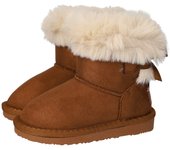Botas-botines marca OSITO para niña en color marrón. Botitas australianas water repellent para niñas, en color marrón, con forro interno de pelo sintético para dar calor y piso de goma antideslizante