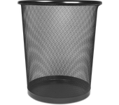 Papelera de Rejilla Metálica 15L Color Negro | Ideal Para Oficinas, Escritorios, Aulas de Clase… | Cubo de Basura Ligero y Resistente