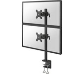 Brazo para dos monitores Neomounts FPMA-D700DV, 10-27 pulgadas, 0-6 kg/pantalla, instalación vertical, negro