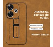 Luxury Sheepskin Magnetic Leather Holder Case for Xiaomi 13 13T 14 Pro Poco X6 X5 M6 F5 Pro F4 F3 C65 Protect Stand Back Cover f