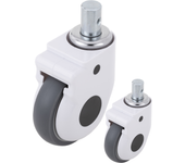 Ruedas pivotantes para cama médica sujeción tipo vástago hueco 125x32x158mm 2-pack - PrimeMatik