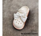 1 Pc Bow Shoe Clip Shoes Hole Shaped Slippers Shoe Buckle Women Shoe Decoration Decorative Clips Silk Bow Charm Buckle