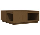 vidaXL Mesa de centro madera maciza de pino 100x101x40,5 cm Natural, Blanco, Gris Mesita de Salón o Comedor o Auxiliar Mesa de Café Meuble Salón