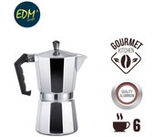 Cafetera de Aluminio para 6 Tazas - Rápida Preparación