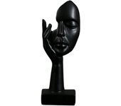 Simple Creative Women Face Art Statue Abstract Figure Handicraft Ornament Thinker Lady Sculpture,black