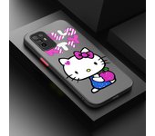Anime Cat Hello Kitty Girl For OPPO A98 A96 A94 A93 A78 A77S A76 A74 A73 A72 A57E S A56S Frosted Translucent Phone Case