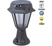 BARCELONA LED - FUMAGALLI Farol de pie solar "MINILOT/ROSETTA" con sensor PIR - 4000K - 2 modos de funcionamiento