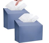 Caja de pañuelos popular, caja de pañuelos cuadrada de cuero PU, caja de servilletas para sala de estar, mesa de café, automóvil