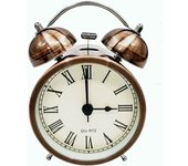 Reloj despertador retro silencioso de viaje que no hace tictac, reloj analógico de cuarzo con doble campana con alarma fuerte, reloj despertador matutino con pilas