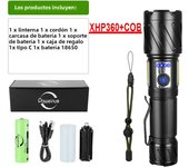 XHP360 Powerful Flashlight High Power Tactical Flashlight Rechargeable Torch Light Hand Lamp Led Lantern For Camping High lumen