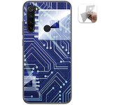 Tumundosmartphone Funda Gel Tpu para Xiaomi Redmi Note 8 (2019/2021) diseño Circuito Dibujos