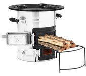 vidaXL Cocina de Leña para Camping Acero 50x33,5x30,5 cm Estufa Barbacoa Color Plateado,  Negro, y mas
