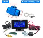 3 in 1 Auto Car Gauge with 10mm 1/8 NPT Sensor Multifunctional Water Temperature Gauge + Oil Pressure Gauge+Voltmeter 12V/24V