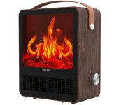 CECOTEC A01_EU01_100567 Calefactor Cerámico 1500W con Efecto Llama y Seguridad Avanzada para Espacios Pequeños