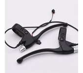 1 Pair Black Thicken Aluminum Alloy E-Bike Brake Crank Scooter Brake Lever Electric Bicycle Handle Bar Bike Parts Repair Brakes