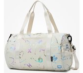 Bolsa de deporte para yoga, gimnasio, danza y natación con impresión de letras de graffiti, separación impermeable y seca y húmeda para niñas y niños, bolso bandolera de moda