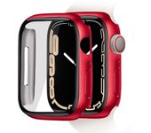 Ociodual Funda Protectora para smartwatch Compatible con Modelos de Apple Watch serie 7/8. Rojo