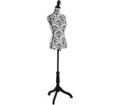 Tectake - Maniquí de sastre con forma femenina, Diseño magnífico y punto de atracción decorativo, Ideal para un escaparate o como preciosa decoración para el hogar, Regulable en altura y, por tanto, adaptable a sus necesidades