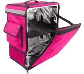 Nevera portátil rosa 42 Litros 35x49x25cm, mochila bolsa isotérmica para picnic, camping, playa, entrega de alimentos en moto o bicicleta - PrimeMatik