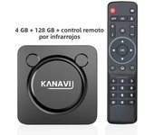 KANAVI Smart TV Box Android13 Google Voice Assistant Amlogic S905W2 Support 4K Video HDR10+ 2.4G+5.8G Wifi Bluetooth Chromecast